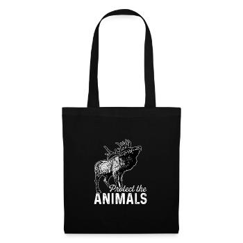 Protect The Animals Animal Lover Zoologist Zoo Kee - Stoffbeutel - Schwarz - Vorne