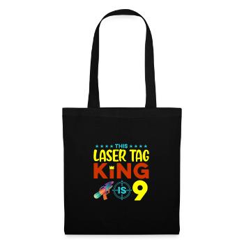 This Laser Tag King Is 9 Lasergame Lasertag Player - Stoffbeutel - Schwarz - Vorne