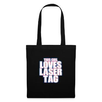 This Girl Loves Lasertag Lasergame Lasertag Player - Stoffbeutel - Schwarz - Vorne