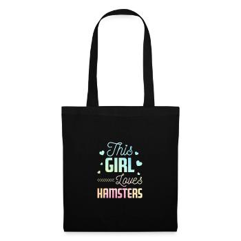 This Girls loves Hamsters Animal Owner Pets Lover - Stoffbeutel - Schwarz - Vorne