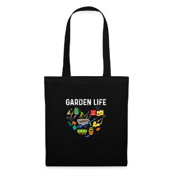 Garden Life Gardener Horticulturist Gardening Land - Stoffbeutel - Schwarz - Vorne