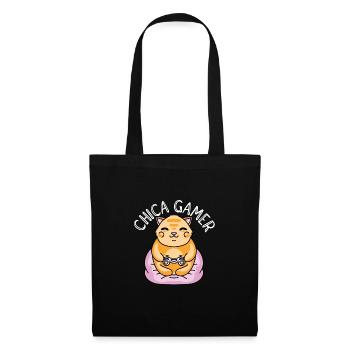 Chica Gamer Graphic Gaming Video Game Player Nerd - Stoffbeutel - Schwarz - Vorne