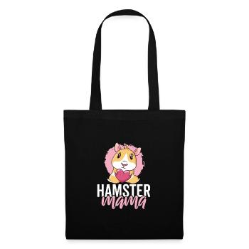 Hamster Mama Animal Lover Pet Owner Rodents Hamste - Stoffbeutel - Schwarz - Vorne