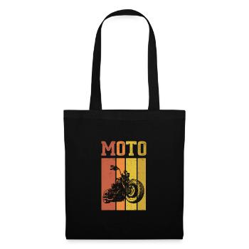 Retro Graphic Motorcycle Rider Motorcyclist Biker - Stoffbeutel - Schwarz - Vorne