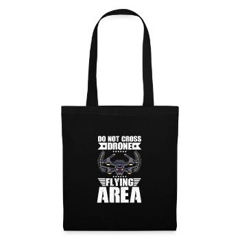Do Not Cross Drone Flying Area Drone Pilot Quadcop - Tote Bag - black - Front