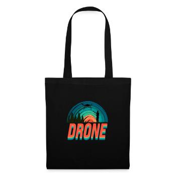 Retro Graphic Drone Flying Quadcopter Pilot RC Dro - Tote Bag - black - Front