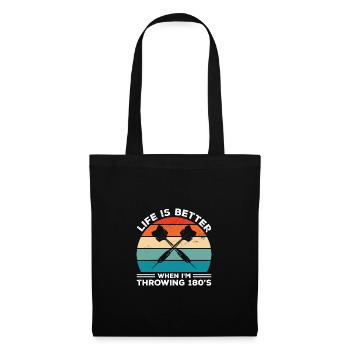 Life Is Better When I'm Throwing 180s Darting Dart - Tote Bag - black - Front