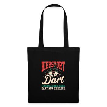 Biersport Dart Fußball Kann Jeder Dart Nur Die Eli - Stoffbeutel - Schwarz - Vorne