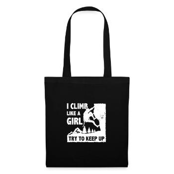 I Climb Like A Girl Try To Keep Up Bouldering Clim - Tote Bag - black - Front