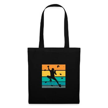 Retro Graphic Climbing Bouldering Rock Climber Mou - Tote Bag - black - Front