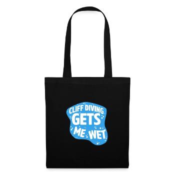 Cliff Diving Gets Me Wet Cliff Diver Base Jumping - Tote Bag - black - Front