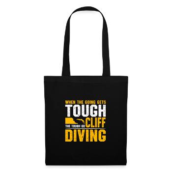 When The Going Gets Tough The Tough Go Cliff Divin - Tote Bag - black - Front
