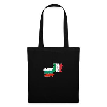 Bulgarien Italien Flagge Italienisch Bulgare - Stoffbeutel - Schwarz - Vorne