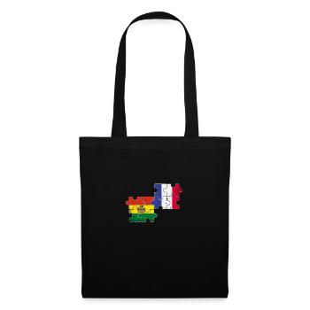 Bolivie France Drapeau Boliviens - Sac en tissu - noir - Devant