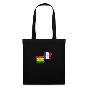 Bolivie France Drapeau Boliviens - Sac en tissu - noir - Devant