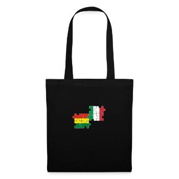 Bolivie Italie Drapeau Boliviens - Sac en tissu - noir - Devant