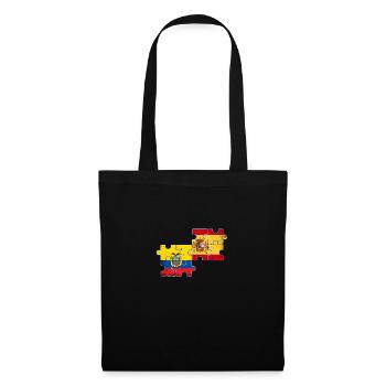 Equateur Espagne Drapeau Vintage Espagnols - Sac en tissu - noir - Devant