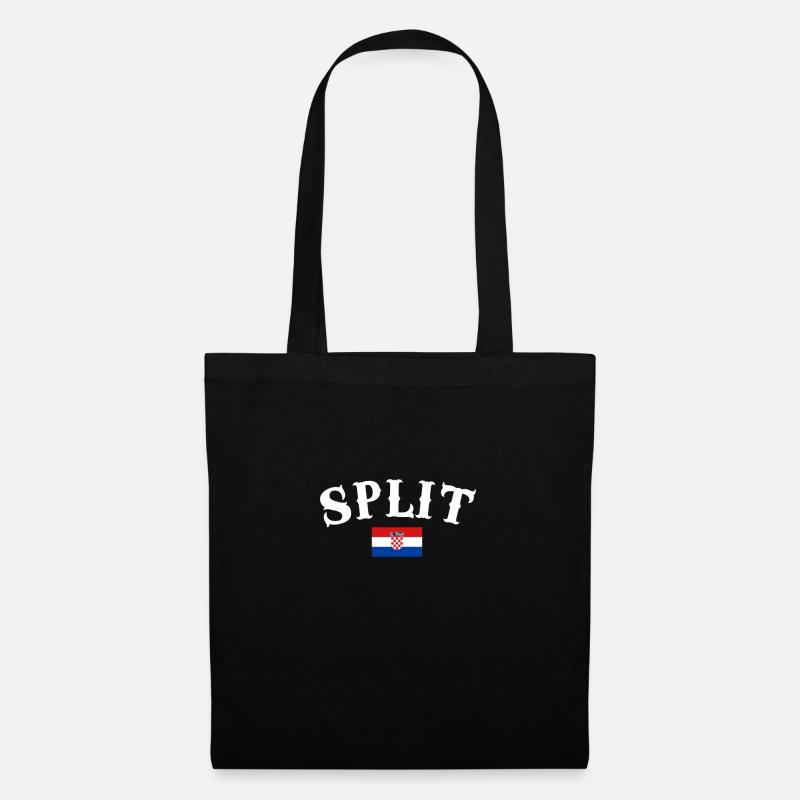 Split Croatie Drapeau croate Croate - Sac en tissu - noir