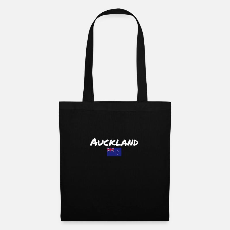 Auckland Neuseeland Flagge Neuseeländer - Stoffbeutel - Schwarz
