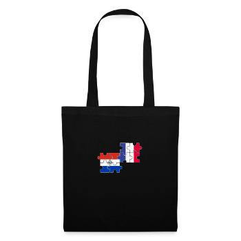 Paraguay France Drapeau Français Paraguayen - Sac en tissu - noir - Devant