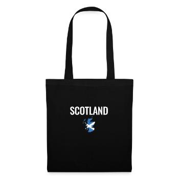 Scotland Schottland Karte Schottische Flagge - Stoffbeutel - Schwarz - Vorne