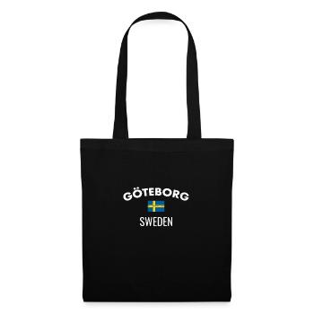 Göteborg Suède Vintage Suède drapeau Suède - Sac en tissu - noir - Devant
