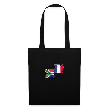 Afrique du Sud France Drapeau Français Sud-Africain - Sac en tissu - noir - Devant