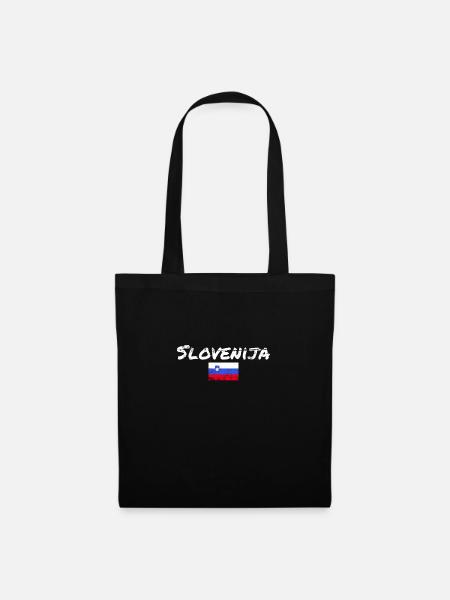 Slovenija Vintage Slowenien Flagge Slowene - Stoffbeutel - Schwarz