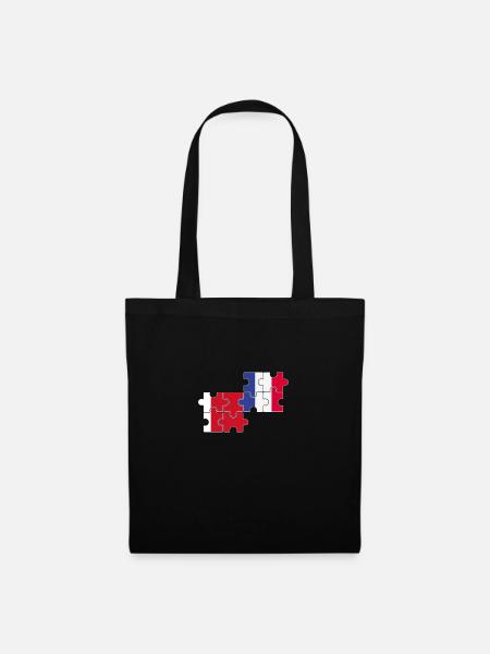 Dubai Frankreich Flagge Französisch Dubaier - Stoffbeutel - Schwarz