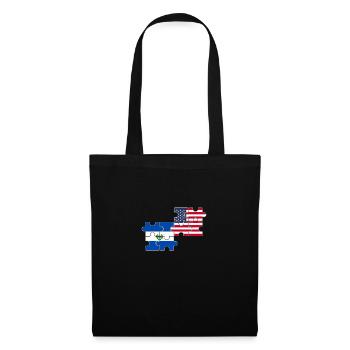 El Salvador États-Unis Drapeau Américain - Sac en tissu - noir - Devant