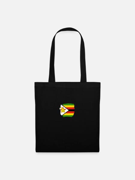 Simbabwe Simbabwische Flagge Simbabwer - Stoffbeutel - Schwarz