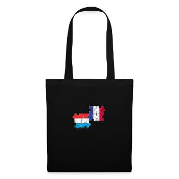 Luxembourg France Vintage Flag Luxembourger - Tote Bag - black - Front