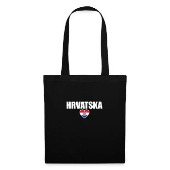 Hrvatska Heart Croatia Croatian Flag Croatia - Tote Bag - black - Front