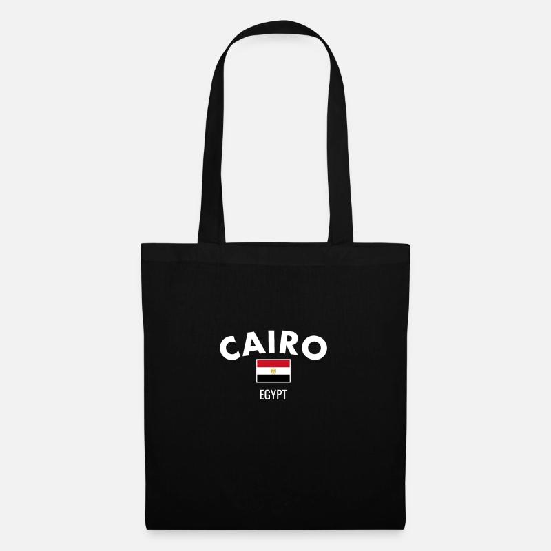Le Caire, Egypte, Egypte, Drapeau Egyptien Egyptien - Sac en tissu - noir