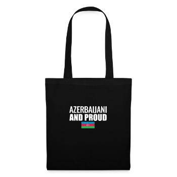 Drapeau azerbaïdjanais et fier de l’Azerbaïdjan - Sac en tissu - noir - Devant