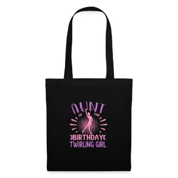 Aunt Of the Birthday Girl Twirling Family Design - Stoffbeutel - Schwarz - Vorne