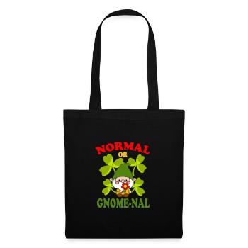 Normal Or Gnome-Nal Lawn Gnome Fun Gift Idea - Stoffbeutel - Schwarz - Vorne