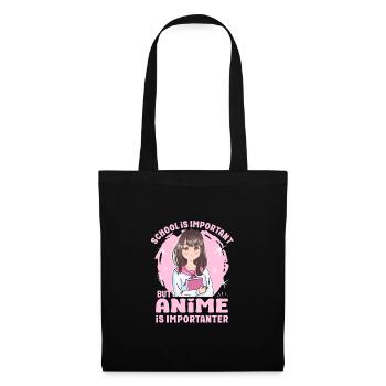 Cute Japanese Manga Women Girls Gift Otaku Kawaii - Stoffbeutel - Schwarz - Vorne