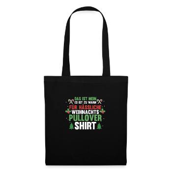Weihnachtsmann Weihnachten Hässliche Weihnachten - Stoffbeutel - Schwarz - Vorne