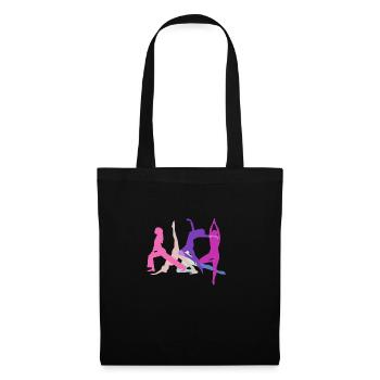 tournamentin, yoga, sports, exercises, dance, gymnastics - Tote Bag - black - Front