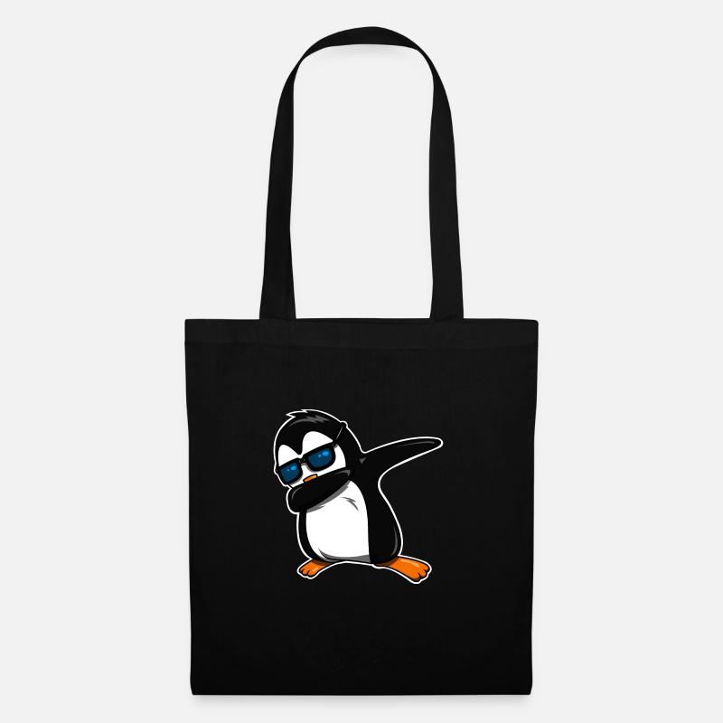 Dabbing Pinguin cool - Stoffbeutel - Schwarz