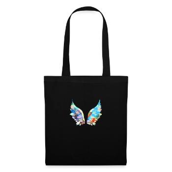 angelwings,wings,watercolor,colorful,angel wings - Tote Bag - black - Front