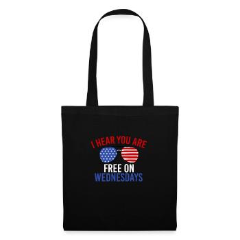 Drapeau américain Vintage Biden gratuit le mercredi - Sac en tissu - noir - Devant