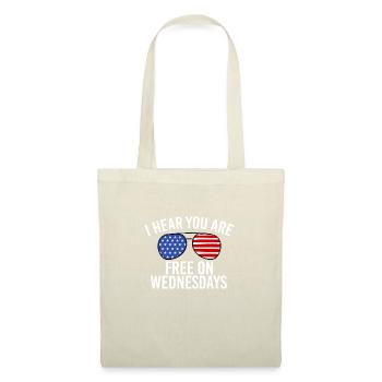 Drapeau américain Vintage Biden gratuit le mercredi - Sac en tissu - nature - Devant