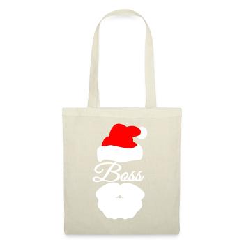 PATRON DU PÈRE NOËL CHEF D’ÉQUIPE CHEF DE BUREAU NOËL - Sac en tissu - nature - Devant
