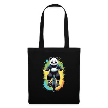Cycliste Panda - Sac en tissu - noir - Devant