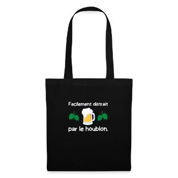 facilement distrait par le houblon - Sac en tissu - noir - Devant