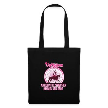 Voltigieren Pferd - Stoffbeutel - Schwarz - Vorne