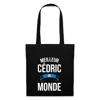 Meilleur Cédric du monde homme - Sac en tissu - noir - Devant