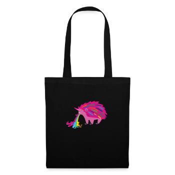 hedgehog,puking,puking hedgehog,rainbow,colorful,pink - Tote Bag - black - Front